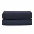Drap Plat 240 x 300 cm Bleu velours Satin de Coton Peign&eacute; 120 Fils/cm&sup2; - Qualit&eacute; H&ocirc;teli&egrave;re Premium, image n° 5