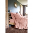 Drap plat 240 x 300 cm Double gaze de coton luxe Gaïa Rose pêche, image n° 2