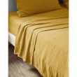 Drap plat 240 x 300 cm Double gaze de coton luxe Gaïa Safran, image n° 1