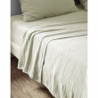 Drap plat 240 x 300 cm Double gaze de coton luxe Gaïa Vert clair, image n° 1