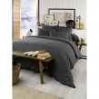 Drap plat 240 x 300 cm flanelle chaude Candice Anthracite, image n° 2