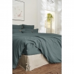 Drap plat 240 x 300 cm lin lavé soline Gris foncé, image n° 3