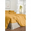 Drap plat 240 x 300 cm lin lavé soline miel Jaune, image n° 3