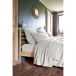 Drap plat 270 x 300 cm Double gaze de coton luxe Gaïa Gris clair, image n° 2