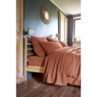 Drap plat 270 x 300 cm Double gaze de coton luxe Gaïa Terracotta, image n° 2