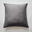 Ensembe drap housse 140 x 190 cm + 2 taies 60 x 60 cm en bambou de satin Salomé Anthracite, image n° 2