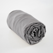 Ensembe drap housse 140 x 190 cm + 2 taies 60 x 60 cm en bambou de satin Salomé Anthracite, image n° 3