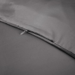Ensembe drap housse 160 x 200 cm + 2 taies 60 x 60 cm en bambou de satin Salomé Anthracite, image n° 4