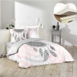 Ensemble housse de couette 220x240 cm Namaste + drap housse 140x190 Blanc, image n° 1