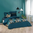 Ensemble parure de couette 260x240 cm Alianor + drap housse 160x200 Bleu, image n° 2