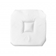 Galette 4 rabats 36 x 36 x 3.5 cm polyester uni essentiel Blanc, image n° 1
