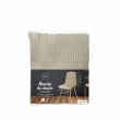 Housse de chaise scandinave extensible gaufr&eacute;e SACHA Beige 40-50 cm, image n° 4