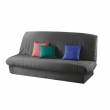 Housse de clic clac mat. 120 à 140 cm - 185 à 200 cm polye. uni essentiel Beton, image n° 1