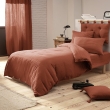 Housse de couette 1 pers 140 x 200 cm double gaze de coton Gaïa Brique, image n° 2