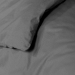 Housse de couette 1 personne 140 x 200 cm uni 57 fils lina Anthracite, image n° 3