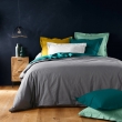 Housse de couette 1 personne 140 x 200 cm uni 57 fils lina Anthracite, image n° 4