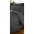 Housse de couette 100% coton luxe 57 fils 240 x 220 cm Agathe Anthracite, image n° 2