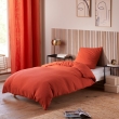 Housse de Couette 140 x 200 cm + 1 Taie "Avy" en Gaze de Coton Orange, image n° 1