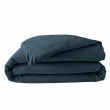 Housse de couette 2 personnes 240 x 220 cm percale de coton 78 fils Bleu nuit, image n° 1