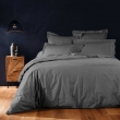 Housse de couette 2 personnes 240 x 220 cm uni 57 fils lina Gris souris, image n° 5