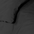 Housse de couette 2 personnes 240 x 220 cm uni 57 fils lina Noir, image n° 2