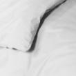 Housse de couette 2 personnes 260 x 240 cm coton 57 fils Lina Blanc, image n° 3