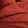 Housse de couette 2 personnes 260 x 240 cm percale de coton 78 fils Tomette, image n° 2