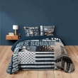 Housse de couette 200 x 200 cm coton 42 fils + 2 taies Brooklyn, image n° 1