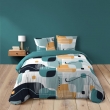 Housse de couette 200 x 200 cm coton 42 fils + 2 taies Sprint, image n° 1