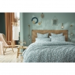 Housse de couette 200 x 200 cm double gaze de coton imprimée Marguerite Bleu, image n° 1