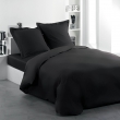 Housse de couette 220 x 240 cm + 2 taies coton 57 fils Noir, image n° 1