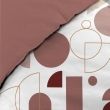 Housse de couette 240 x 220 cm coton 42 fils + 2 taies Chilipop rose, image n° 2