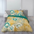 Housse de couette 240 x 220 cm coton 42 fils + 2 taies Florella jaune, image n° 1
