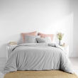 Housse de couette 240 x 220 cm coton lavé 57 fils Linette Gris, image n° 2