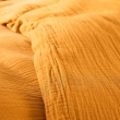 Housse de couette 240 x 220 cm en gaze de coton naturelle + 2 taies Jaune, image n° 3