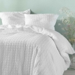Housse de couette  240 x 220 cm microfibre gaufrée Litea Blanc, image n° 1