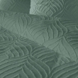 Housse de couette 240 x 220 cm microfibre unie tuft&eacute;e HELTIE + 2 taies C&egrave;dre, image n° 2