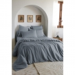 Housse de Couette 240 x 220 cm - Satin d’Eucalyptus Uni Lysandre Stone, image n° 2