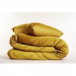 Housse de couette 240 x 220 cm velours uni Velina Ocre, image n° 1