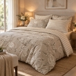 Housse de couette 260 x 240 cm 100% coton 57 fils imprim&eacute; NORA, image n° 1