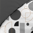 Housse de couette 260 x 240 cm coton 42 fils + 2 taies Chilipop noir, image n° 2