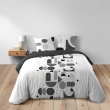 Housse de couette 260 x 240 cm coton 42 fils + 2 taies Chilipop noir, image n° 3