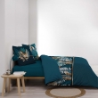 Housse de couette 260 x 240 cm Coton 42 fils Alianor bleu, image n° 4