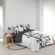 housse de couette 260 x 240 cm en coton 42 fils "Chilipop" Noir, image n° 5