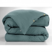 Housse de couette 280 x 240 cm King Size - Double gaze - MILA Bleu canard, image n° 4