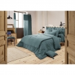 Housse de couette 280 x 240 cm King Size - Double gaze - MILA Bleu canard, image n° 1