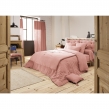 Housse de couette 280 x 240 cm King Size - Double gaze - MILA Rose p&ecirc;che, image n° 1