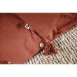 Housse de couette double gaze de coton 240x220 cm 4 taies Terracotta/Safran, image n° 3