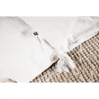Housse de couette double gaze de coton Bio 240x220 cm 2 taies Blanc/Rose, image n° 4