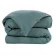 Housse de couette gaze de coton Bio 140x200 cm 1 personne Bleu canard, image n° 2
